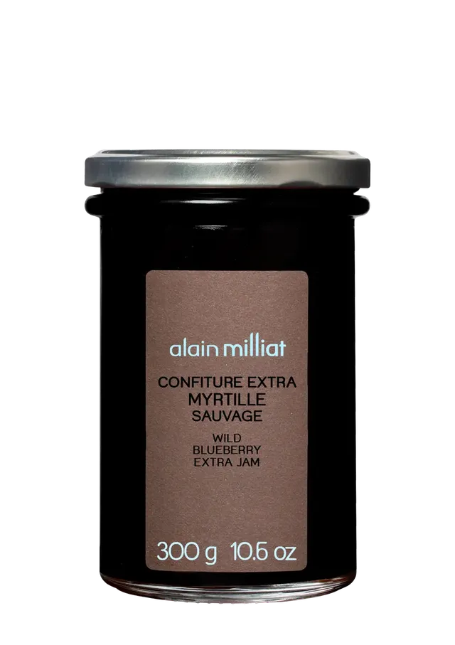 alain-milliat-confiture-extra-myrtille-sauvage-300g-baies-enti-res image 1