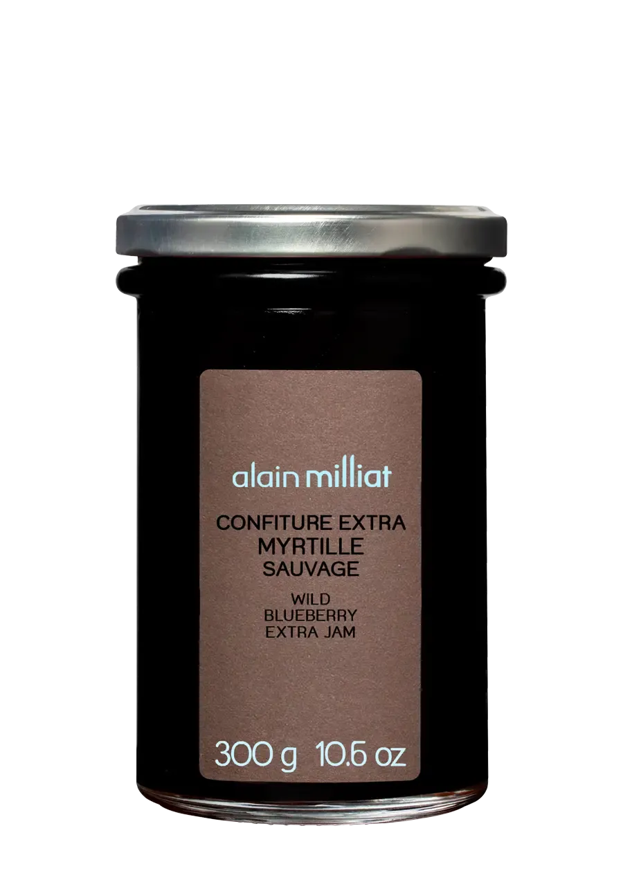 alain-milliat-confiture-extra-myrtille-sauvage-300g-baies-enti-res image 1