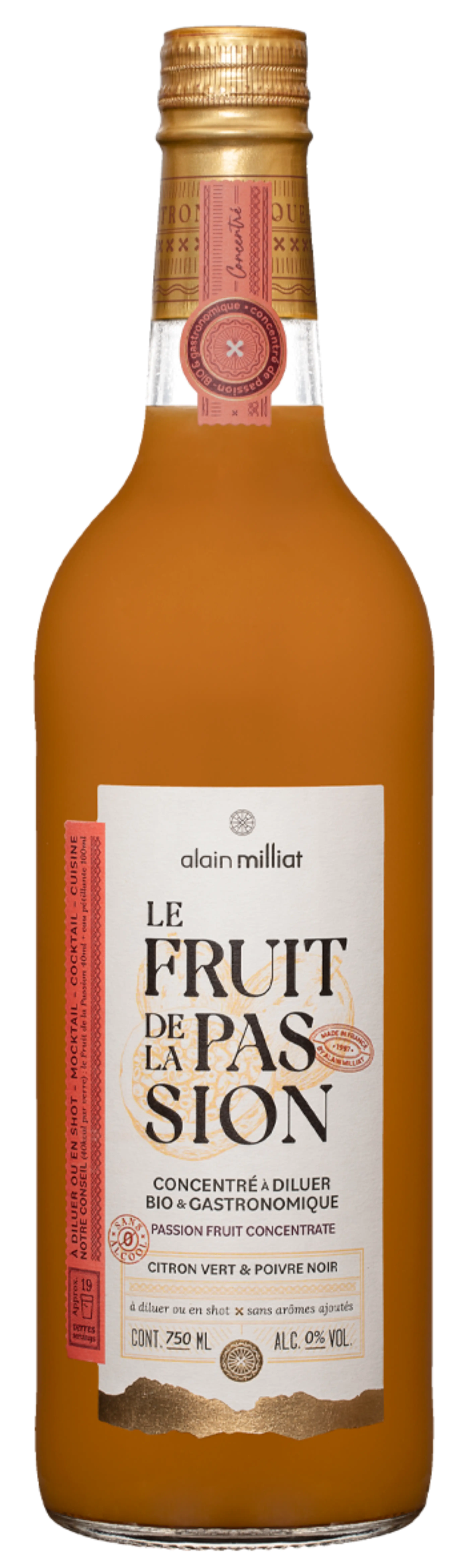 alain-milliat-le-fruit-de-la-passion-concentr-bio-75cl image 2