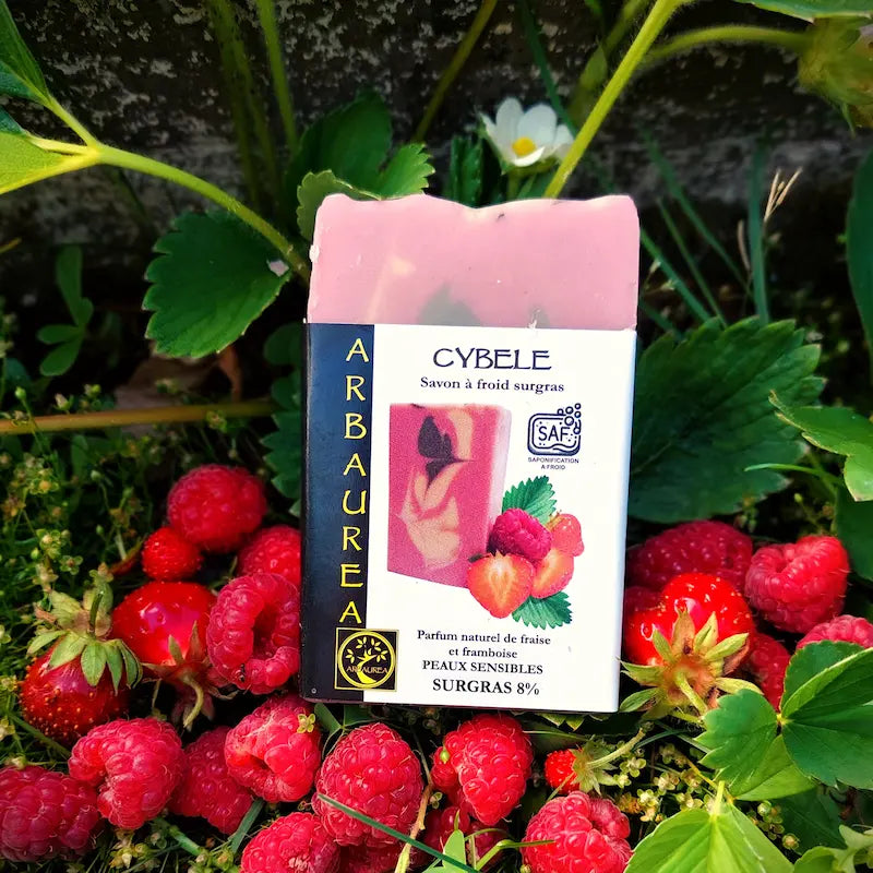 arbaurea-cybele-savon-froid-fraise-framboise-peaux-sensibles image 1